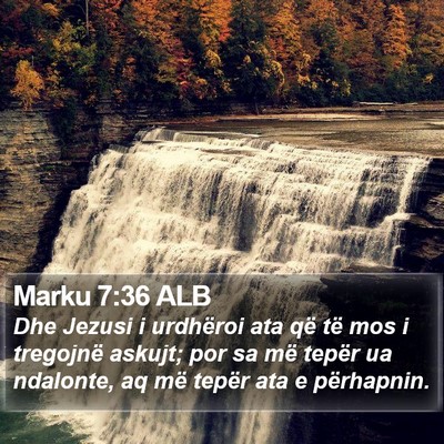 Marku 7:36 ALB Bible Verse Image