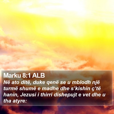 Marku 8:1 ALB Bible Verse Image