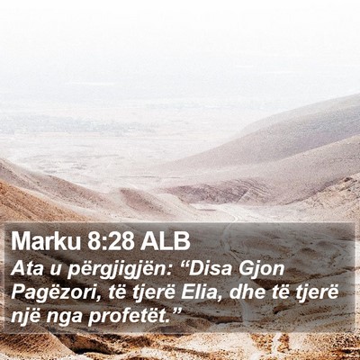 Marku 8:28 ALB Bible Verse Image