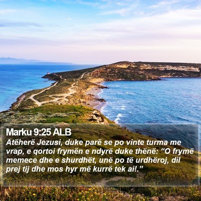 Marku 9:25 ALB Bible Verse Image