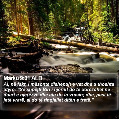 Marku 9:31 ALB Bible Verse Image