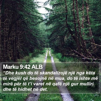 Marku 9:42 ALB Bible Verse Image