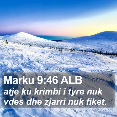 Marku 9:46 ALB Bible Verse Image