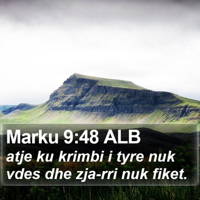 Marku 9:48 ALB Bible Verse Image