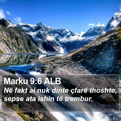 Marku 9:6 ALB Bible Verse Image