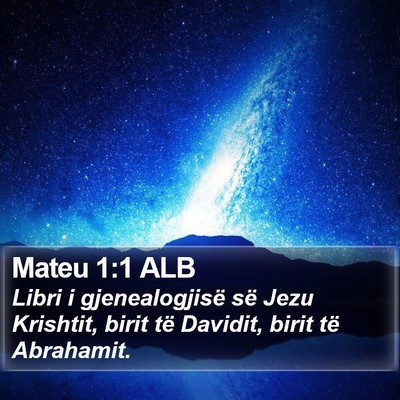 Mateu 1:1 ALB Bible Verse Image