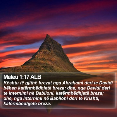 Mateu 1:17 ALB Bible Verse Image