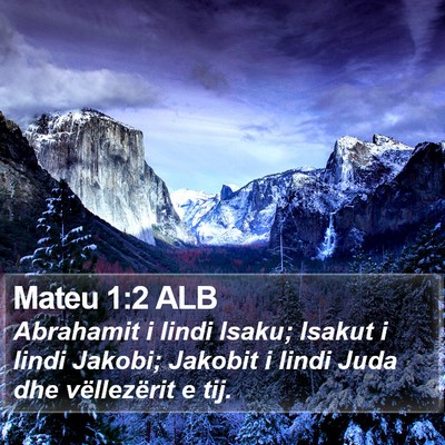 Mateu 1:2 ALB Bible Verse Image