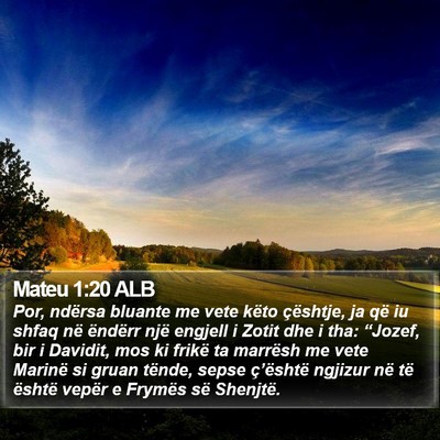 Mateu 1:20 ALB Bible Verse Image