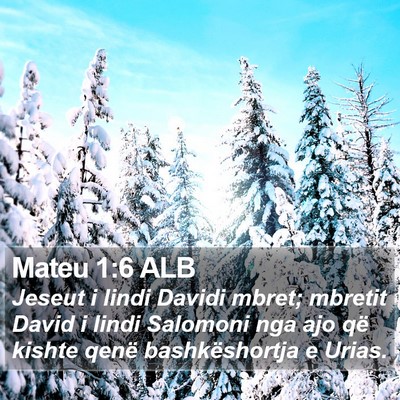 Mateu 1:6 ALB Bible Verse Image