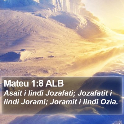 Mateu 1:8 ALB Bible Verse Image
