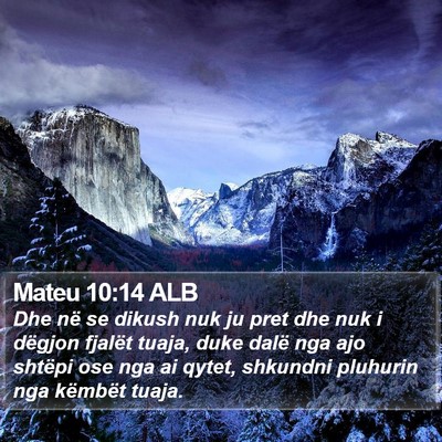 Mateu 10:14 ALB Bible Verse Image