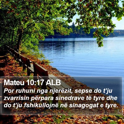 Mateu 10:17 ALB Bible Verse Image