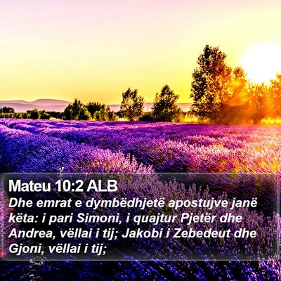 Mateu 10:2 ALB Bible Verse Image