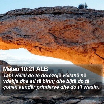 Mateu 10:21 ALB Bible Verse Image
