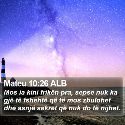 Mateu 10:26 ALB Bible Verse Image