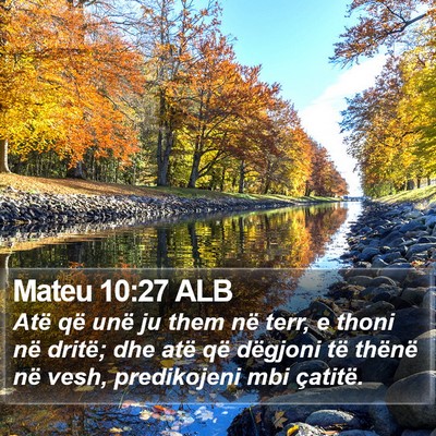 Mateu 10:27 ALB Bible Verse Image