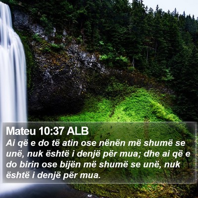 Mateu 10:37 ALB Bible Verse Image