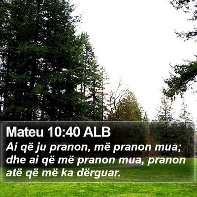 Mateu 10:40 ALB Bible Verse Image