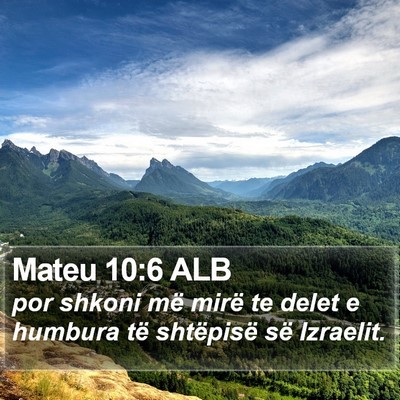 Mateu 10:6 ALB Bible Verse Image
