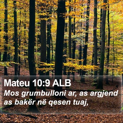 Mateu 10:9 ALB Bible Verse Image