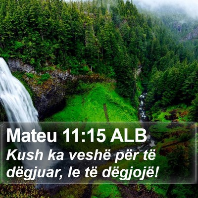 Mateu 11:15 ALB Bible Verse Image