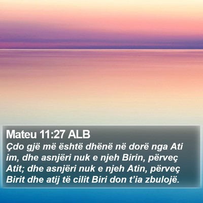 Mateu 11:27 ALB Bible Verse Image