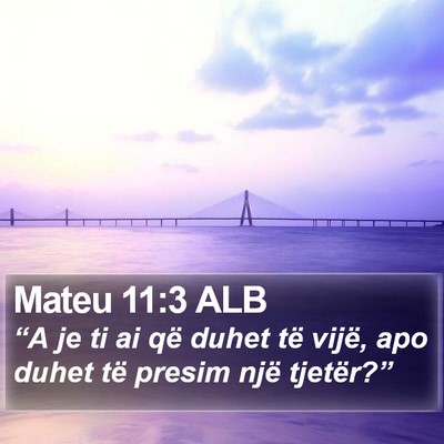 Mateu 11:3 ALB Bible Verse Image