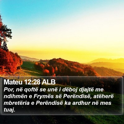 Mateu 12:28 ALB Bible Verse Image