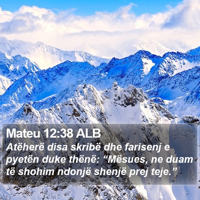 Mateu 12:38 ALB Bible Verse Image