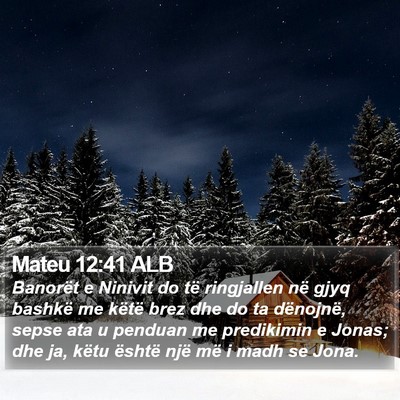 Mateu 12:41 ALB Bible Verse Image