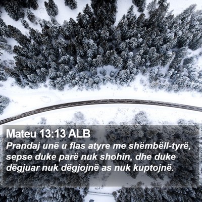 Mateu 13:13 ALB Bible Verse Image