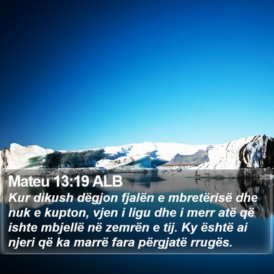 Mateu 13:19 ALB Bible Verse Image