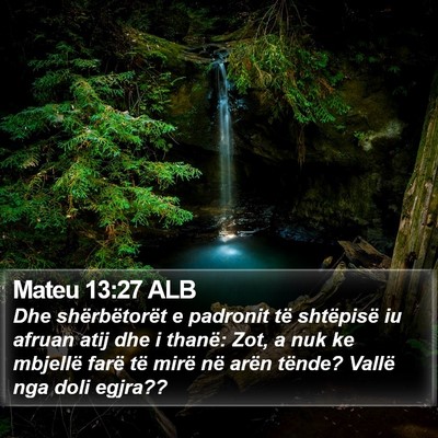 Mateu 13:27 ALB Bible Verse Image
