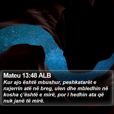 Mateu 13:48 ALB Bible Verse Image