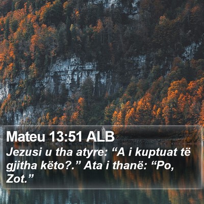 Mateu 13:51 ALB Bible Verse Image