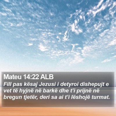 Mateu 14:22 ALB Bible Verse Image