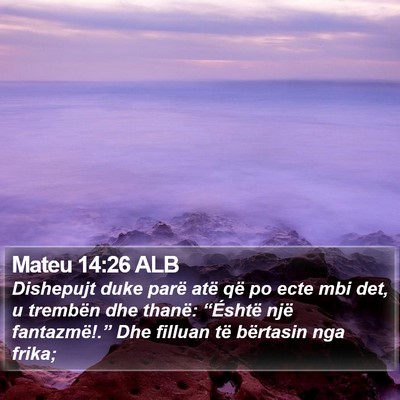 Mateu 14:26 ALB Bible Verse Image