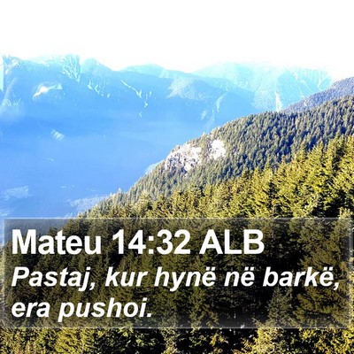 Mateu 14:32 ALB Bible Verse Image