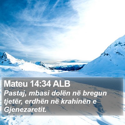 Mateu 14:34 ALB Bible Verse Image