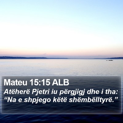 Mateu 15:15 ALB Bible Verse Image