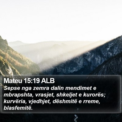 Mateu 15:19 ALB Bible Verse Image