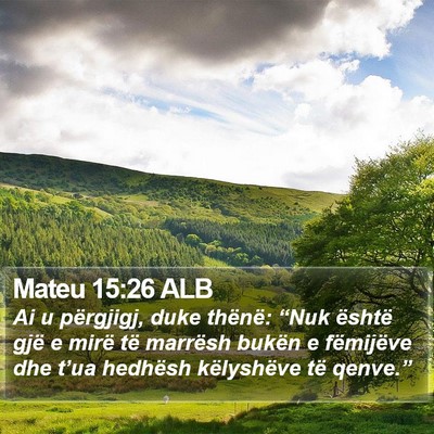 Mateu 15:26 ALB Bible Verse Image