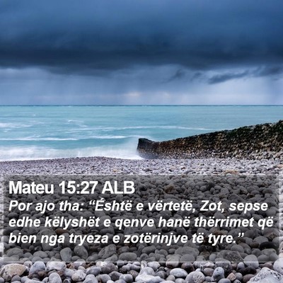 Mateu 15:27 ALB Bible Verse Image