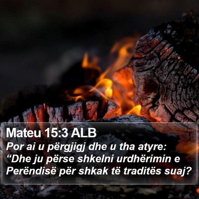 Mateu 15:3 ALB Bible Verse Image