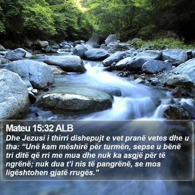 Mateu 15:32 ALB Bible Verse Image