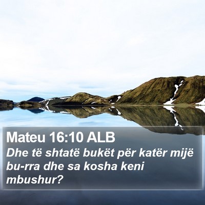 Mateu 16:10 ALB Bible Verse Image