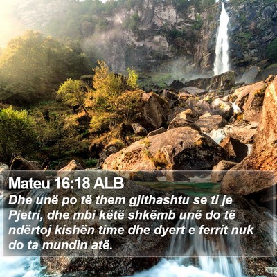 Mateu 16:18 ALB Bible Verse Image