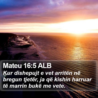 Mateu 16:5 ALB Bible Verse Image