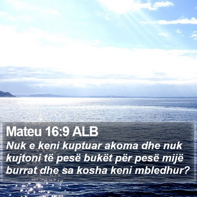 Mateu 16:9 ALB Bible Verse Image